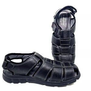 Weatherproof Vintage Chris Caleb Fisherman Sandals Black Men's Size 11